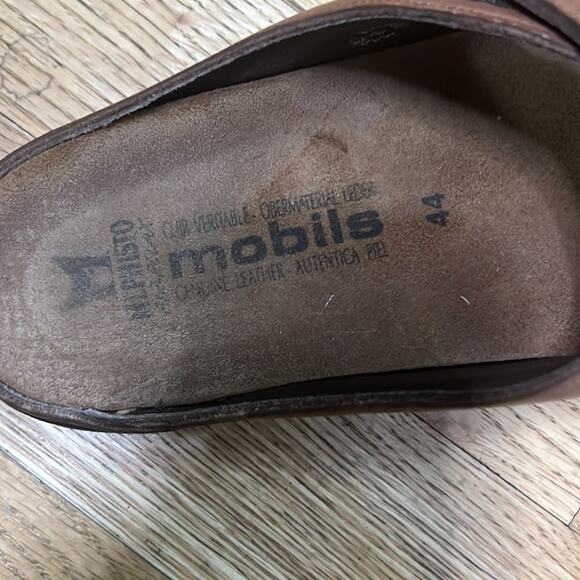MEPHISTO MOBILS LEATHER BROWN SANDALS SIZE 44 - Picture 5 of 5